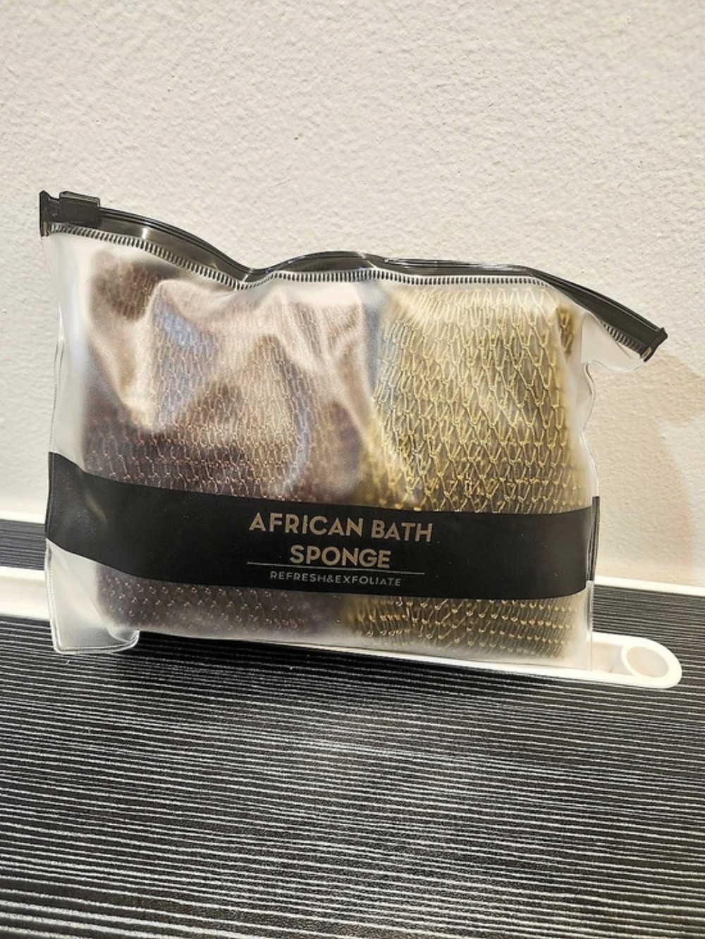 Banity Select African Bath Sponge Gold & Black NWT